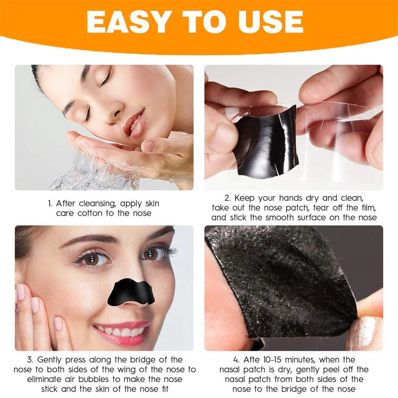 Nose Blackhead Remover Mask Deep Cleansing Pore Cleaner Sticker Acne Treatment Mask Skin Care Nose Black Dots Clean Strips