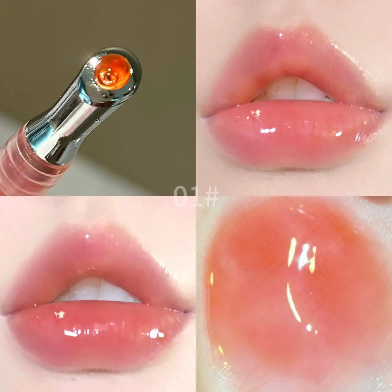 Pinkyfocus Fruit Honey Brightening Lip Essence Oil - Moisturizing, Anti-Dry & Crack, Conceals Lip Lines for Plump Lips