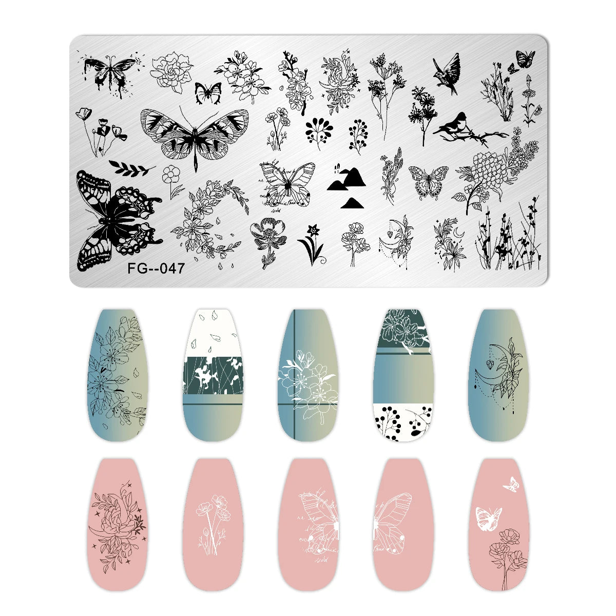 Cartoon Bear Nail Stamping Plates Fruit ice cream cake Floral Flower Leaf Printing Stencil Nail Stamp Templates Nail Art Tools