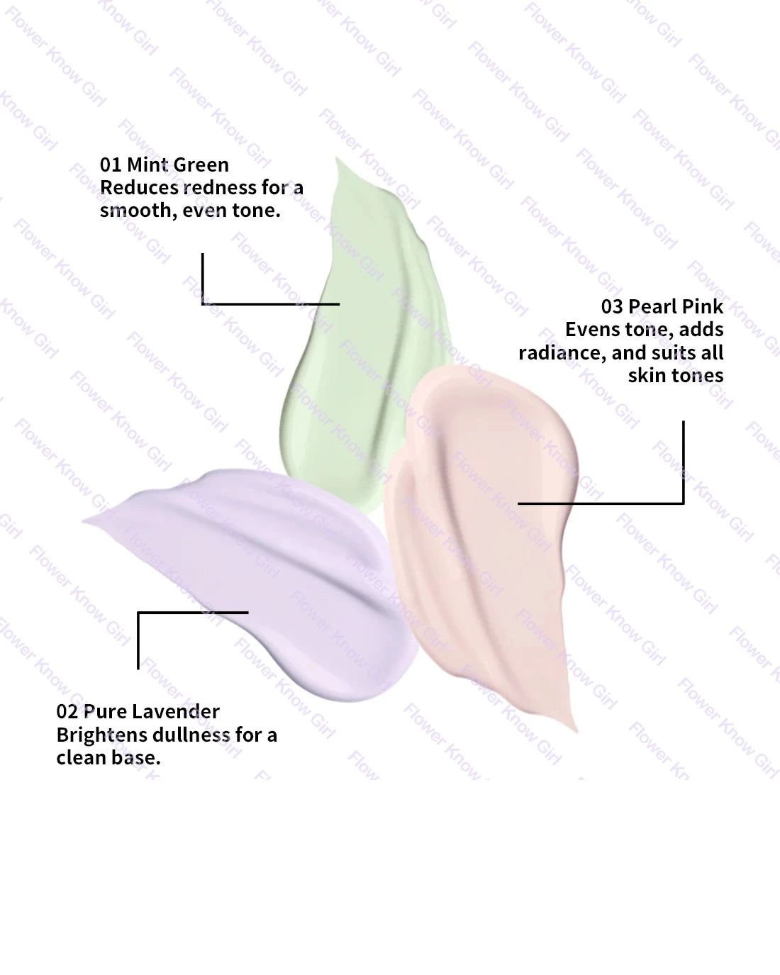 Makeup Flower Knows Shell Pearl Collection Primer Coloring Makeup Base Face Milk Brightening and Holding Make Up Concealer