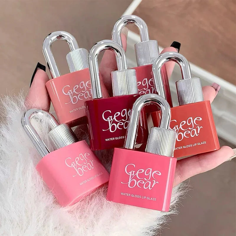 Gege Bear Lockheart Sweet Color Water-Gloss Lip Gloss-Vibrant Colors, Easy to Apply with Long-Lasting Hydration