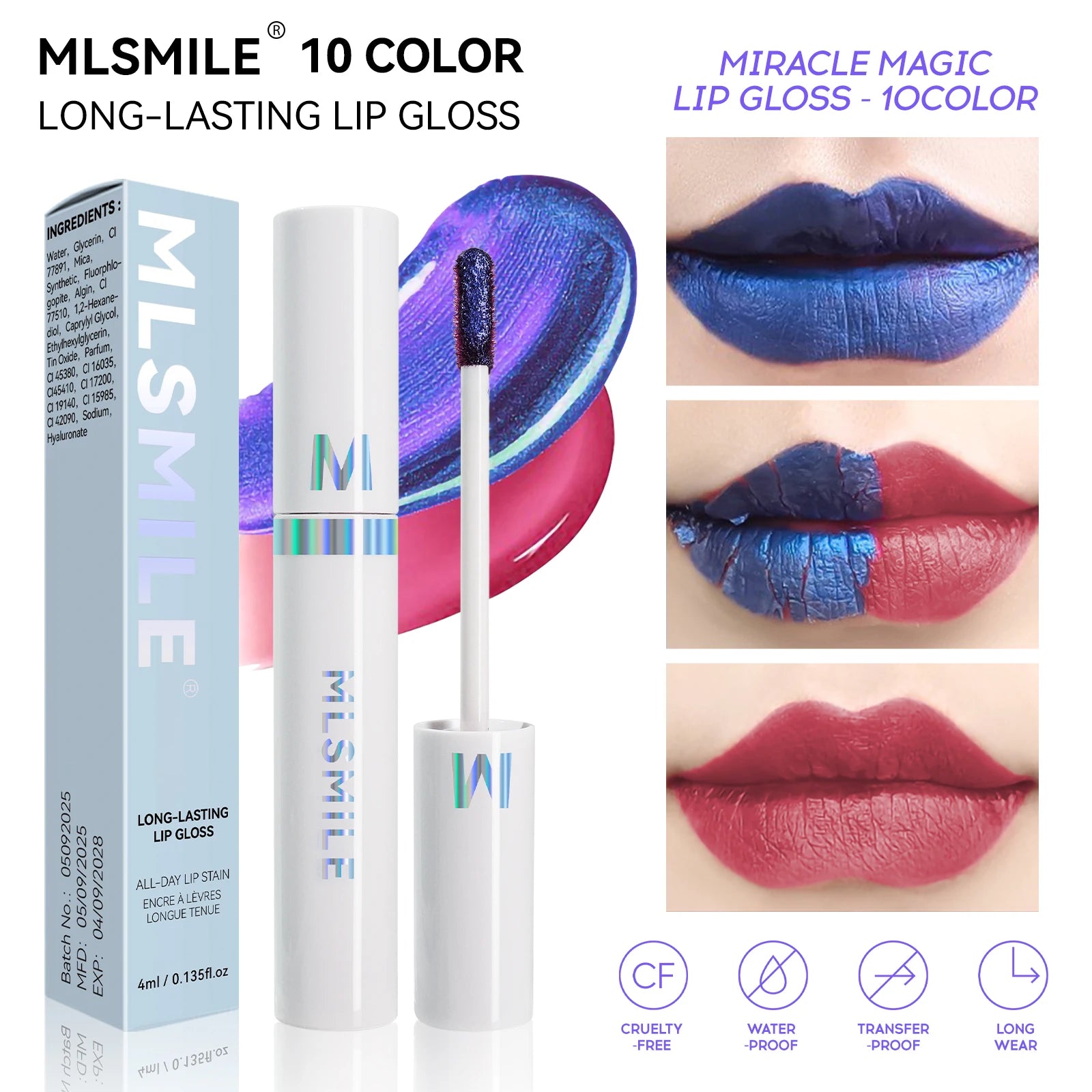 Cracking Lip Stain Wipe Off Pink Lip Tint Transfer Proof Lasting Non-stick Cup Peel Off Metallic Lip Mask Waterproof Cosmetics