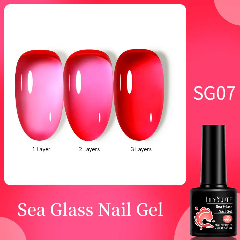 LILYCUTE Fluorescent Nail Gel Polish Orange Red Neon Bright Color Summer Series Soak Off For Manicure Nail Art UV Gel Varnish