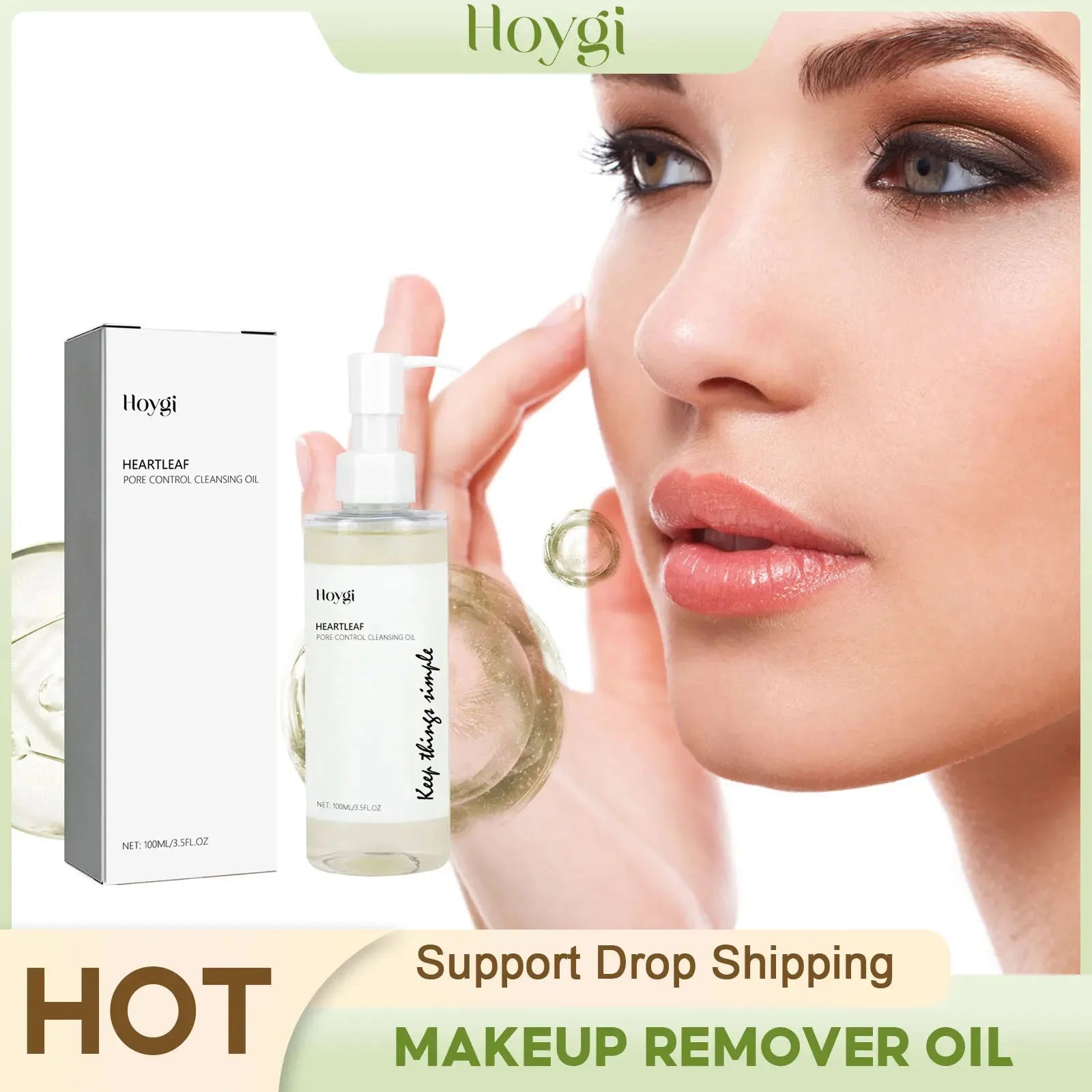 Makeup Removal Oil Purifying Pores Shrinking Deeply Cleansing Soothing Skin Gentle Refreshing Moisturizing Facial Cleanser Oil