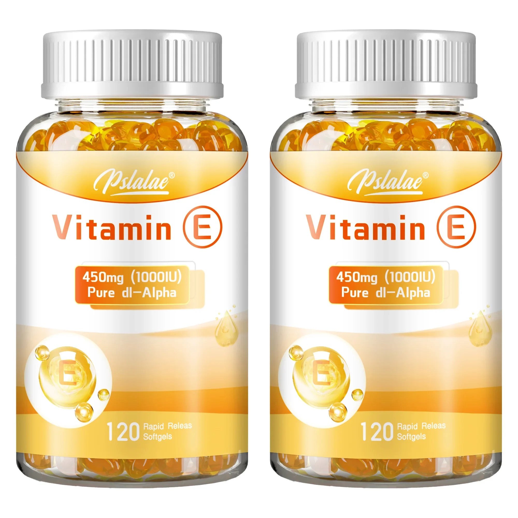 Vitamin E - Promotes Skin, Hair, Nails, Immune and Eye Health, Antioxidant - 120 Capsules