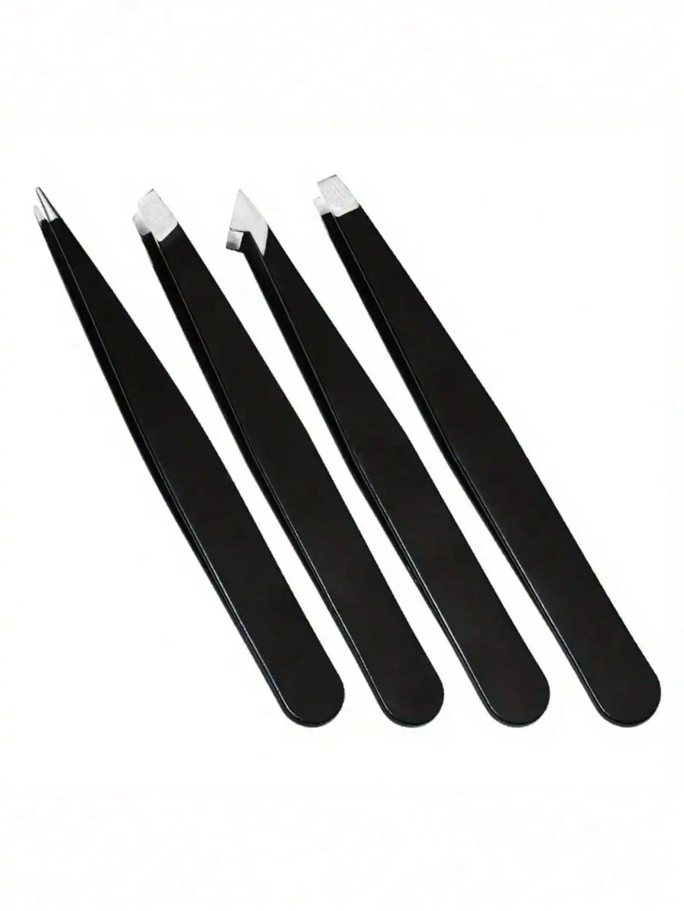 4pcs Professional Tweezers - Perfect For Eyebrow Hair Removal, Beard Pulling And Inward Growing Hair, Suitable For all