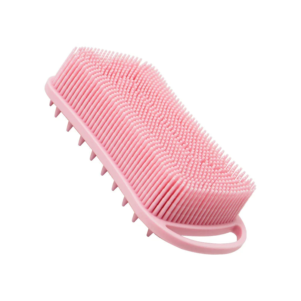 Exfoliating Shower Massage Scraper Bathroom Non-slip Bath Mat Back Massage Brush Silicone Foot Wash Body Cleaning Bathing Tool