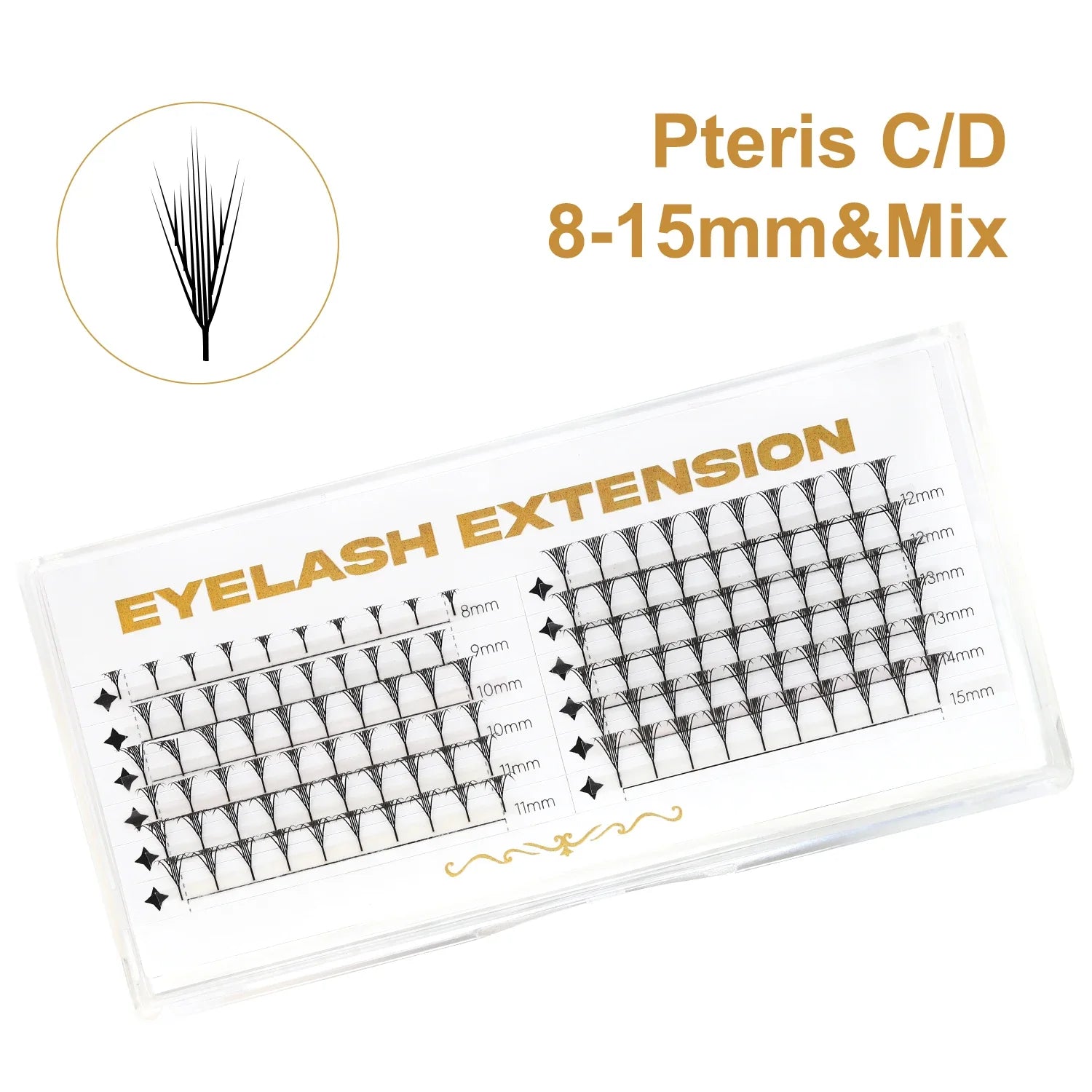 RUJADE Feather Shape Premade Fan Lashes Comic Spire Eyelashes Automatic Flowering Russian Volume Eyelash Extension Fairy Lashes