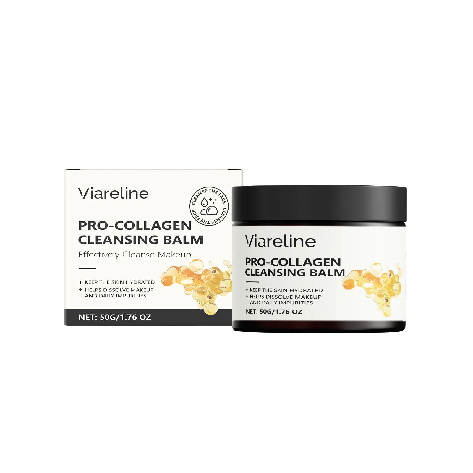 Collagen Face Makeup Remove Cream Gentle Cleaning Non-irritating Quick Dissolve Makeup Refreshing Oil Control Face Makeup Remove