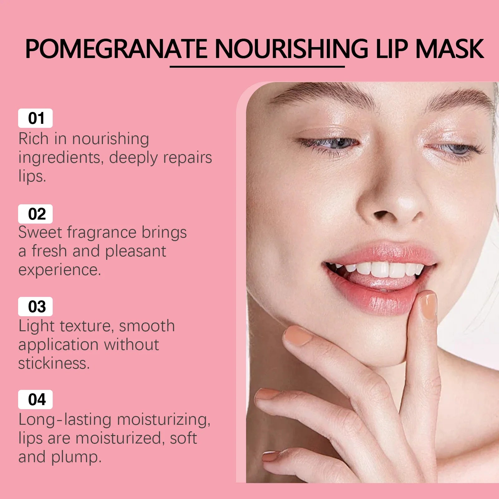 Eelhoe 10g Red Pomegranate Lip Sleeping Mask Moisture Lip Gloss Nourish Cracked Dry Lips Lightening Fine Lines Plumping Lip Mask
