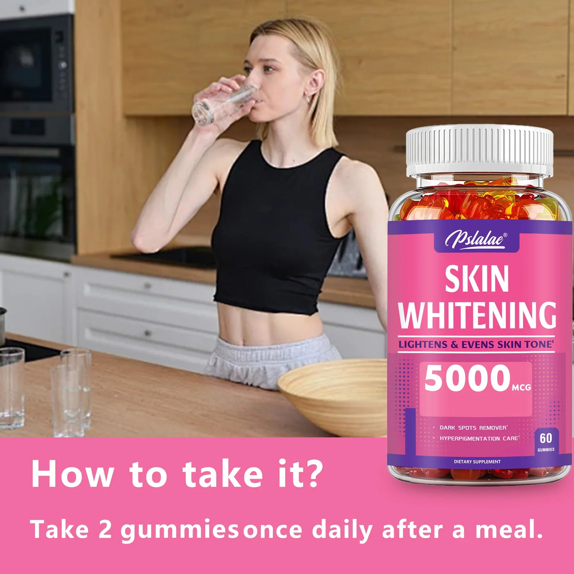 Skin Whitening - Brighten Skin Tone, Anti-oxidation, Anti-aging, Whitening - 60 Gummies