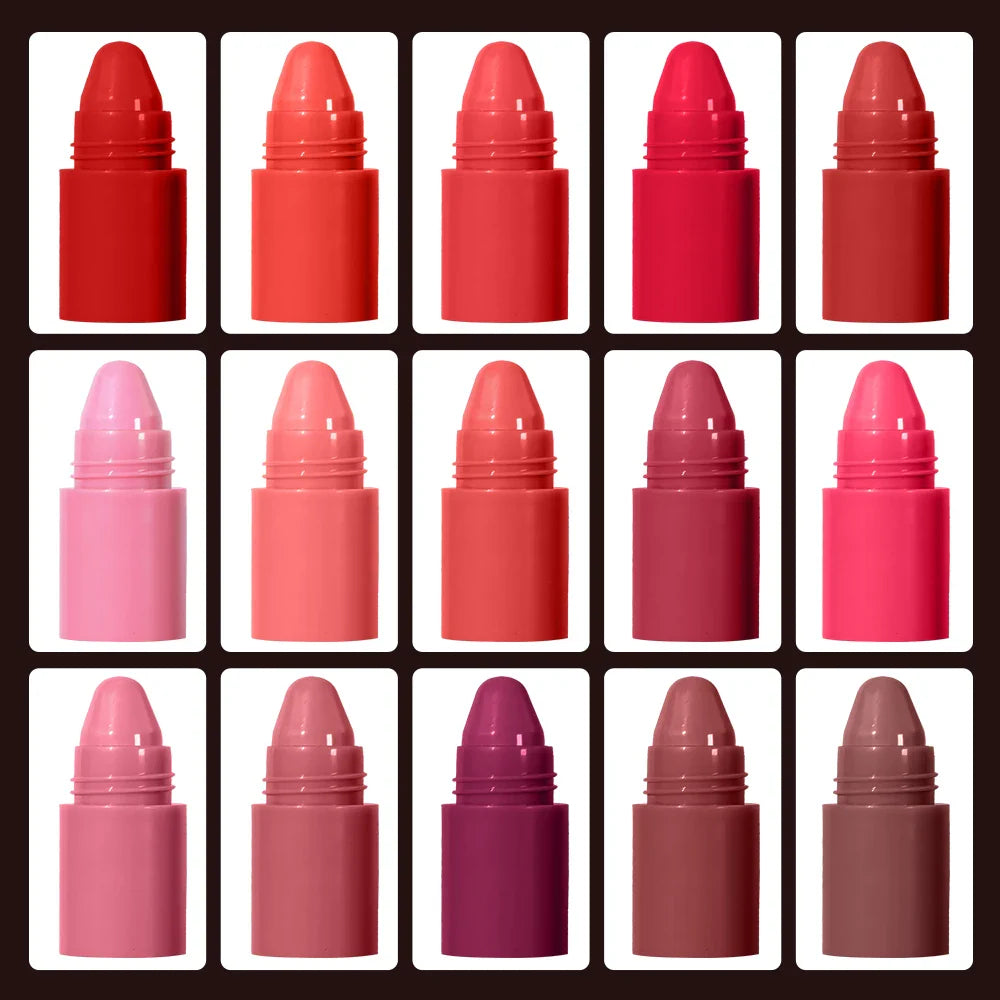 5-in-1 Fruit Velvet Matte Lipstick Set, Long-Lasting, Highly Pigmented, Moisturizing Lip Balm, Smooth Application for Soft lips