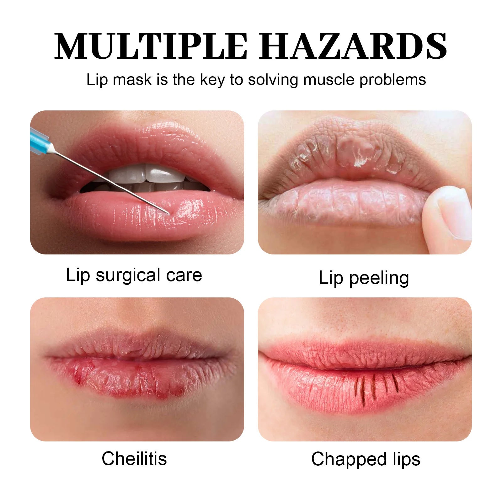Hoygi 10pcs Aloe Exfoliating Lip Mask Plumping Moisturizing Repairing Smooth Lip Remove Cuticle Dead Skin Gloss Plumper Lip Mask