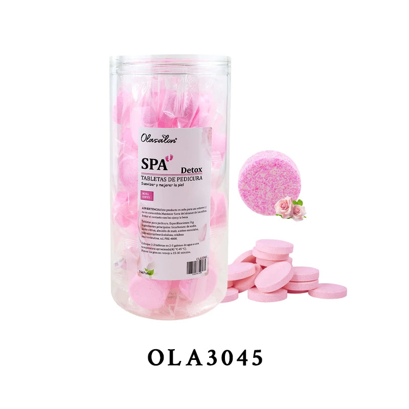 180/40pcs instant foot bath effervescent tablets essential oil bath salt spa foot care exfoliating soothing skin moisturizing