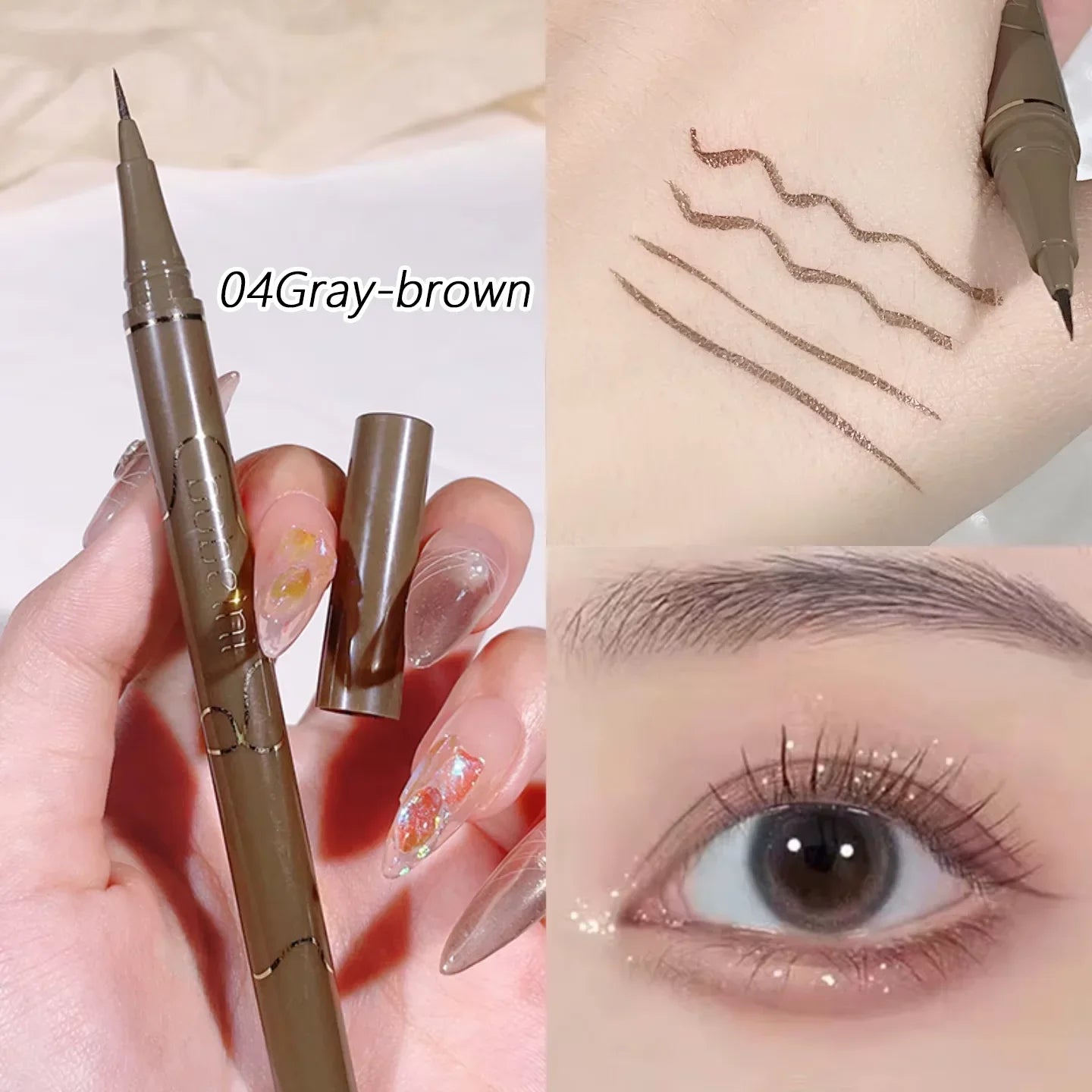Slim Gel Eyeliner Pen – Smooth & Waterproof, Smudge-Proof, High-Pigment, Easy Glide, Multi-Color, Long-Lasting Eye Makeup