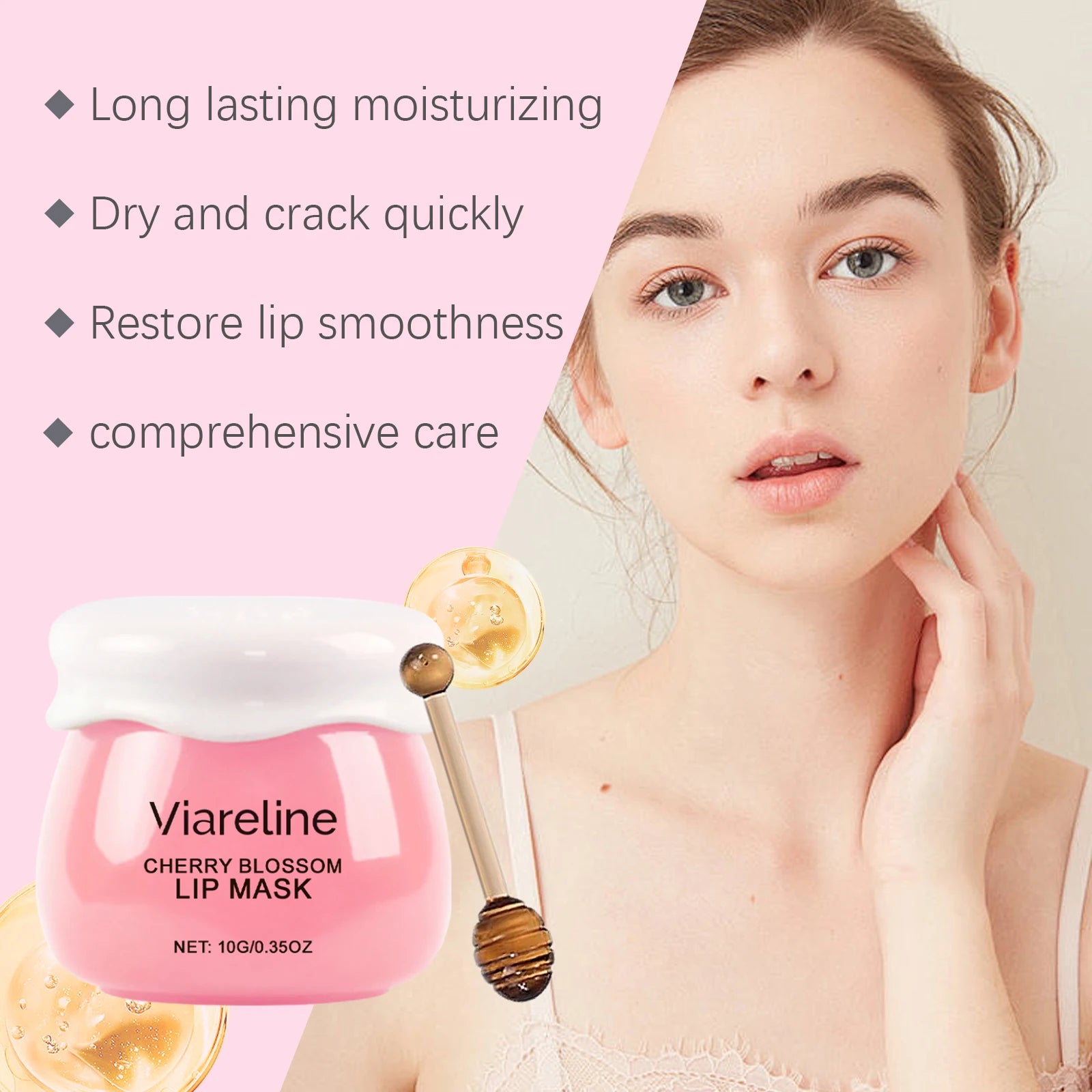 Cherry Blossom Lip Mask Lasting Moisturizing Remove Dead Skin Fade Lip Lines Enhance Gloss Smoothing Exfoliating Lip Mask