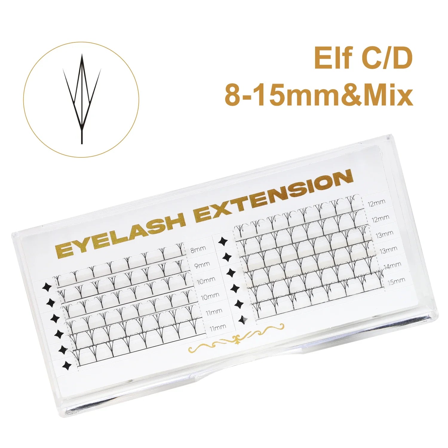 RUJADE Feather Shape Premade Fan Lashes Comic Spire Eyelashes Automatic Flowering Russian Volume Eyelash Extension Fairy Lashes