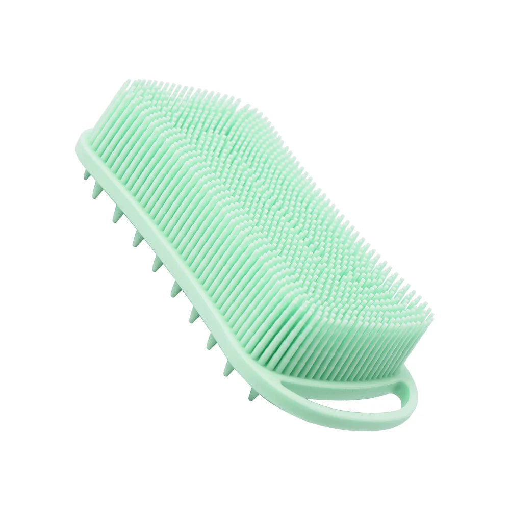 Exfoliating Shower Massage Scraper Bathroom Non-slip Bath Mat Back Massage Brush Silicone Foot Wash Body Cleaning Bathing Tool