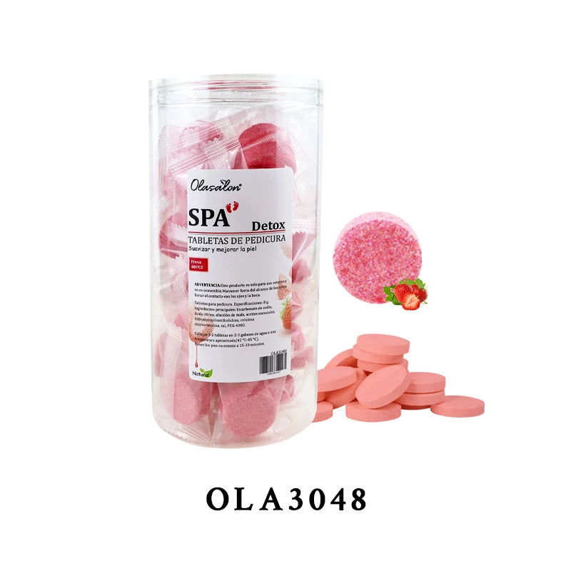 180/40pcs instant foot bath effervescent tablets essential oil bath salt spa foot care exfoliating soothing skin moisturizing