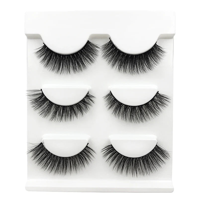 SHIDISHANGPIN 3 pairs 29 styles 3D Faux Mink Hair Soft False Eyelashes Fluffy Wispy Thick Lashes Handmade Lash Eye Makeup Tools