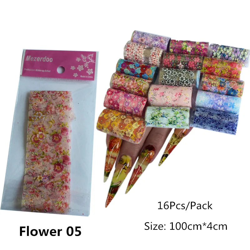 10Pcs 4*100cm Paisley Colorful Nail Foils Bohemia Nail Art Transfer Sticker Decal Mandala Slider Decals DIY Nail Tips Decoration