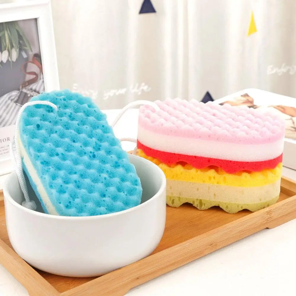 Three-layer Bath Sponge Body Brush Shower Skin Clean Massage Cleaning Shower Brush Skin Remover For Kids Adults