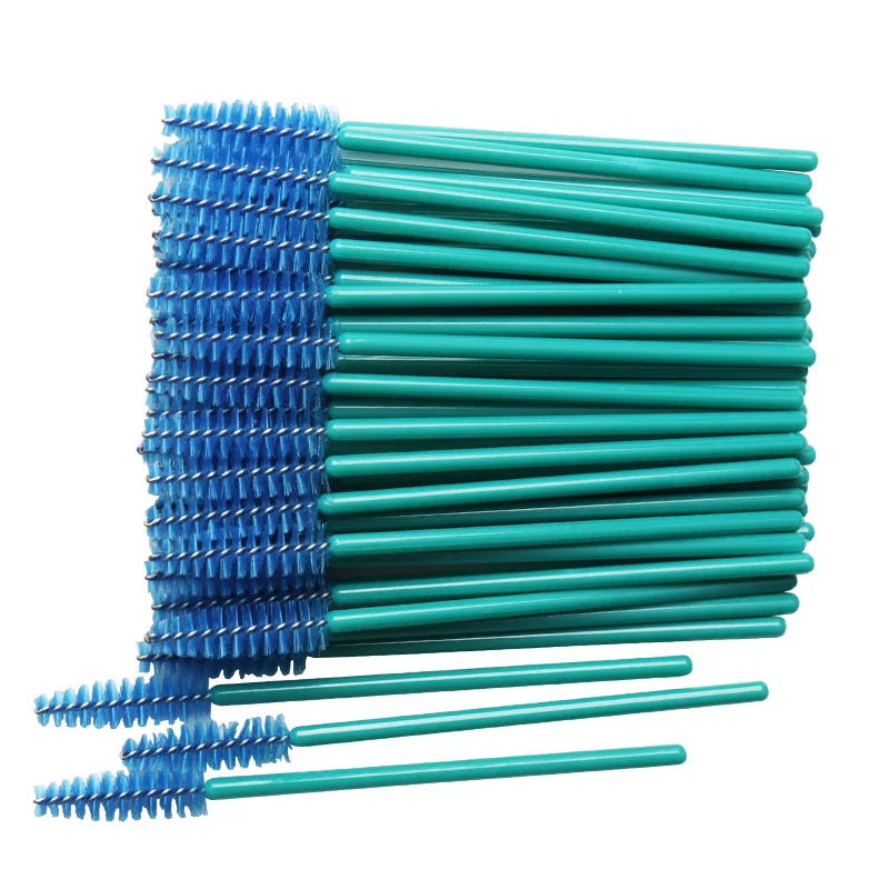 50pcs Disposable Nylon Mascara Wand Applicator Eyelash Brushes For Eyelash Extension women Makeup Brush Tools