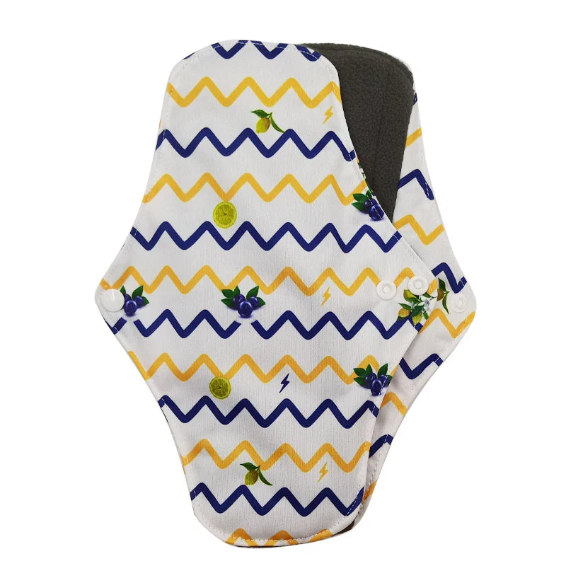 [LECY ECO LIFE]Reusable cloth menstrual pads bamboo charcoal fleece inner lady Flamingo printed waterproof Mummy pads for Women