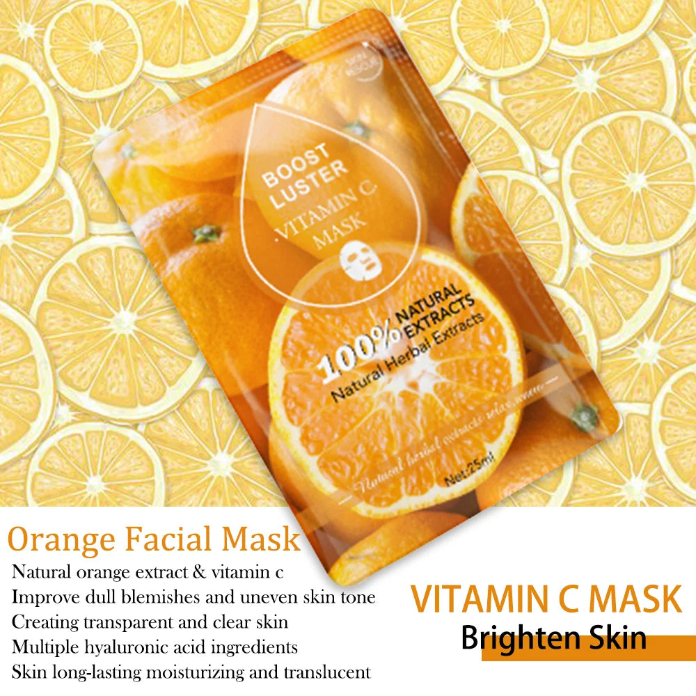AILKE Whitening Moisturizing Hydration Facial Mask With Vitamin C Hyaluronic Acid Anti-wrinkle Face Skin Care Korean Cosmetics