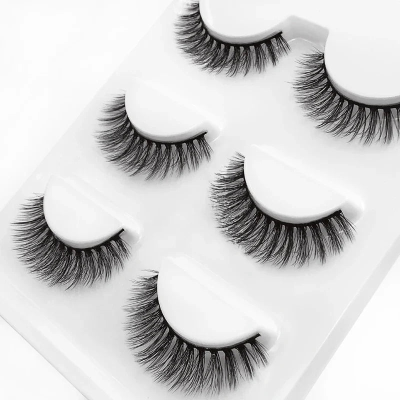 SHIDISHANGPIN 3 pairs 29 styles 3D Faux Mink Hair Soft False Eyelashes Fluffy Wispy Thick Lashes Handmade Lash Eye Makeup Tools