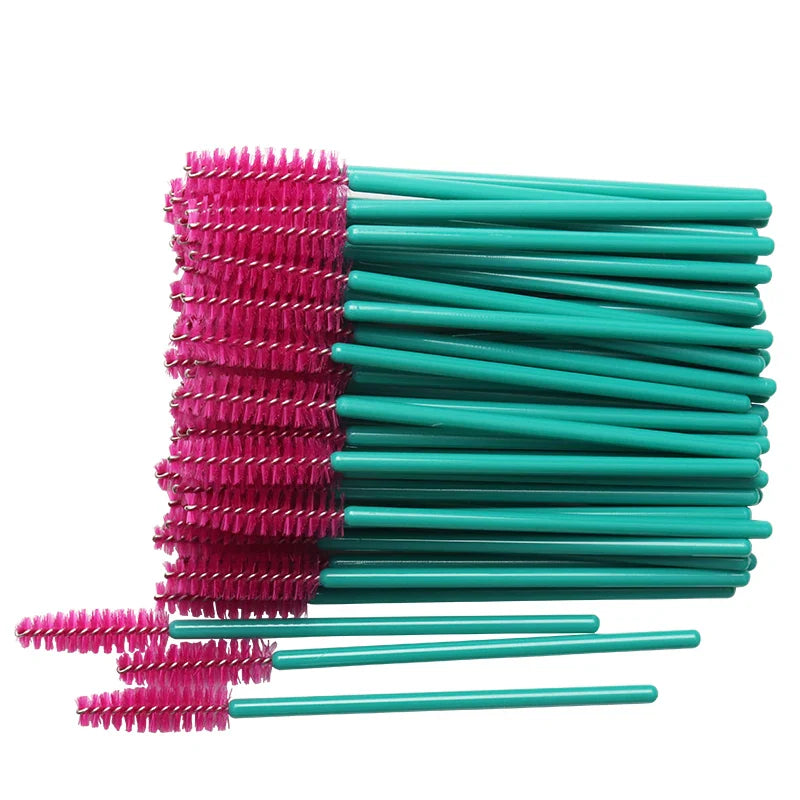 50pcs Disposable Nylon Mascara Wand Applicator Eyelash Brushes For Eyelash Extension women Makeup Brush Tools