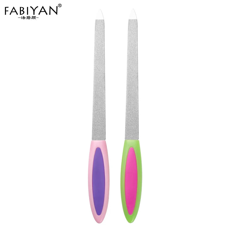 Nail Art File Buffer Double Sides Metal Grinding Rod Scrub Manicure Pedicure Tools Stainless Steel Remover Polish Gel UV Acrylic