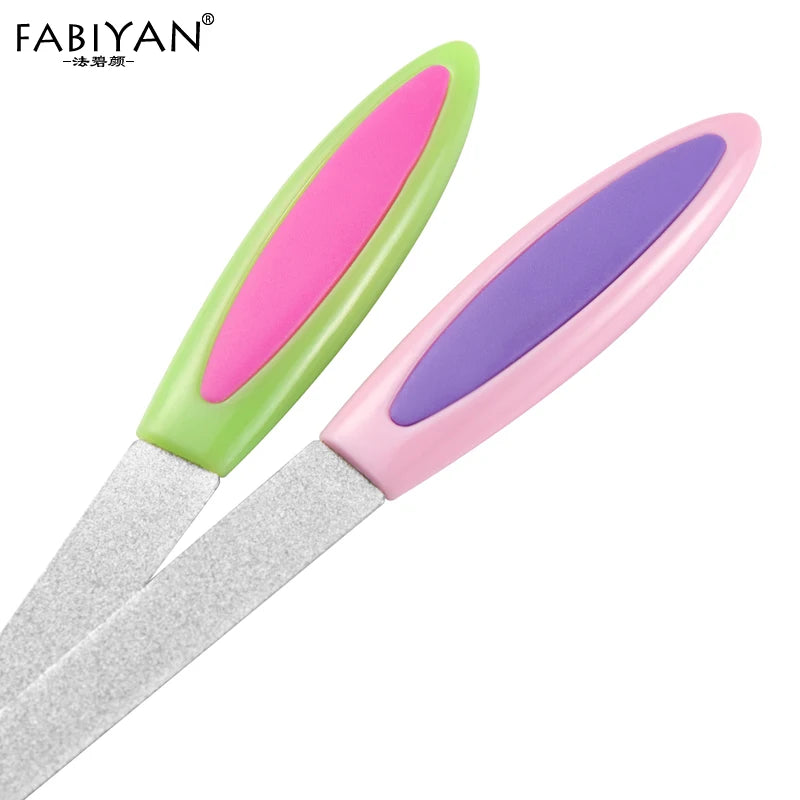 Nail Art File Buffer Double Sides Metal Grinding Rod Scrub Manicure Pedicure Tools Stainless Steel Remover Polish Gel UV Acrylic