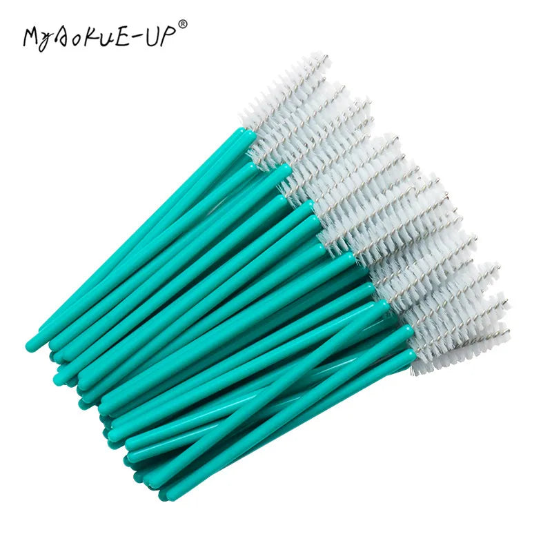 50pcs Disposable Nylon Mascara Wand Applicator Eyelash Brushes For Eyelash Extension women Makeup Brush Tools