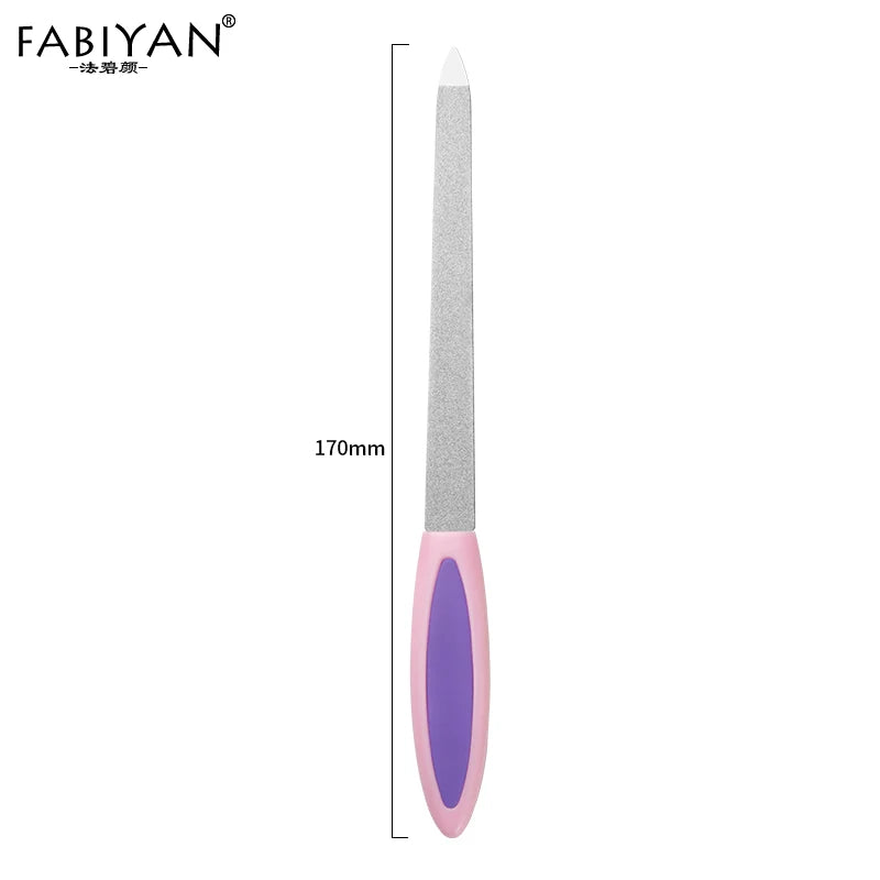 Nail Art File Buffer Double Sides Metal Grinding Rod Scrub Manicure Pedicure Tools Stainless Steel Remover Polish Gel UV Acrylic