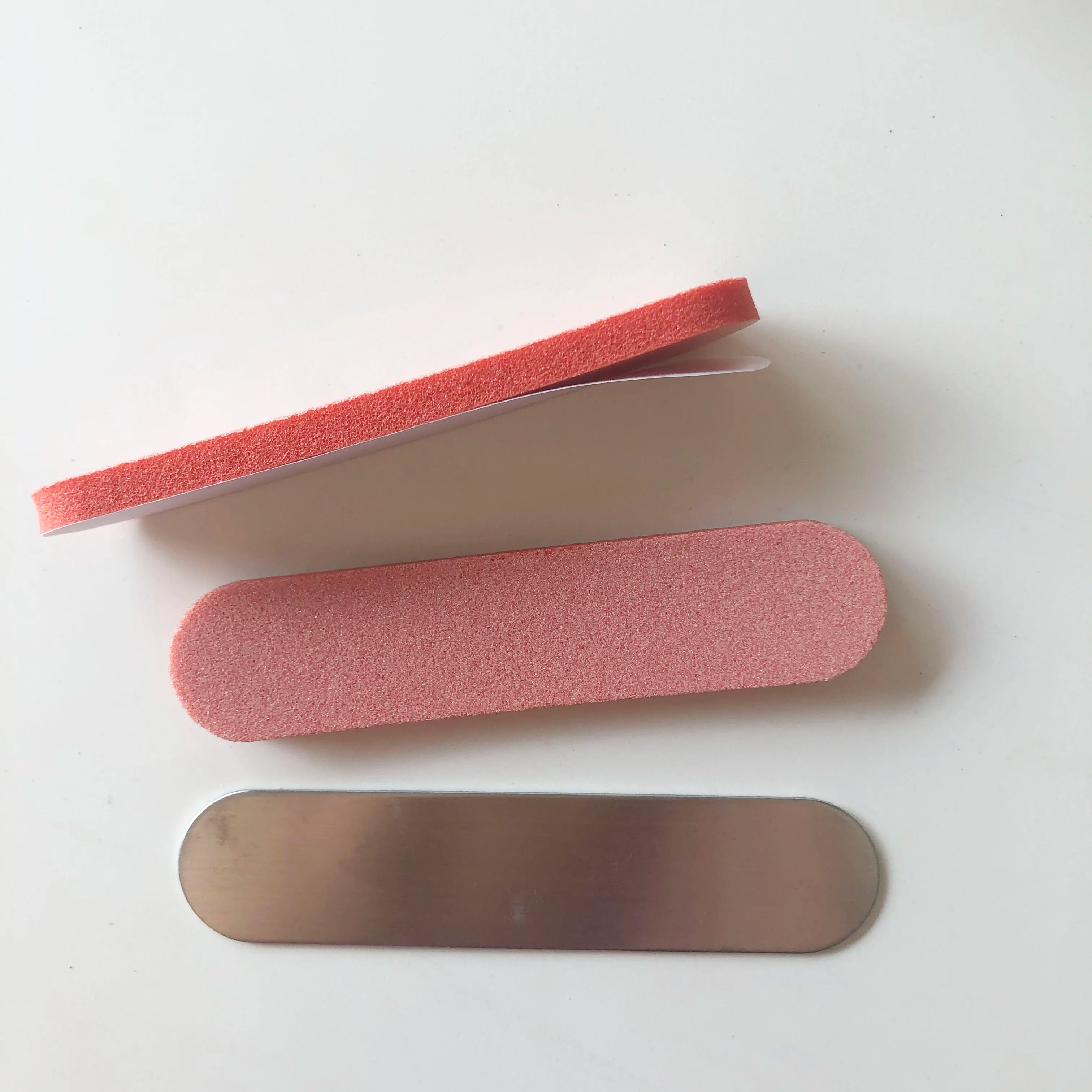 1 pc metal base and 40 pcs replacement pads nail sponge file  mini sanding file disposable nail file