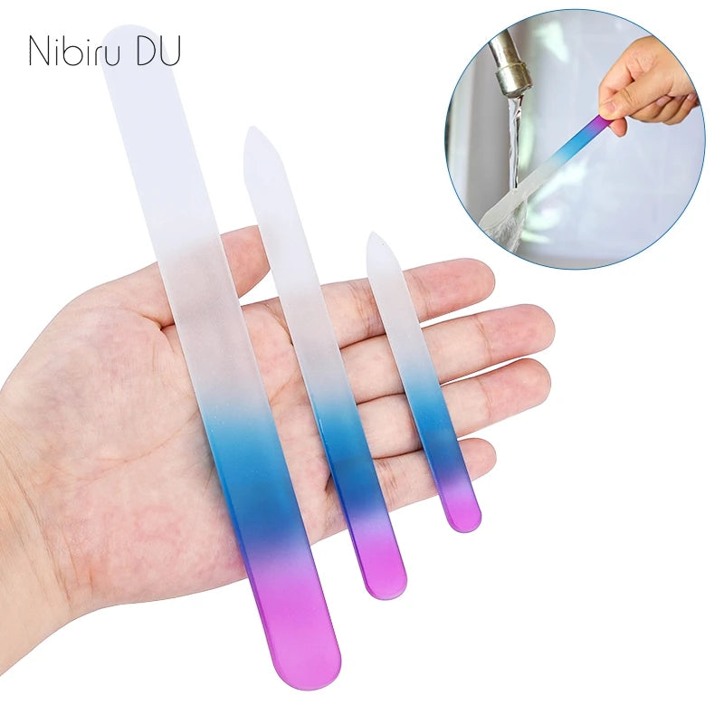 3 Pcs/lot Professional Frosted Glass Nail File Sanding Buffer Block Nailfile Gel Nail Files Grinding Polishing Manicure Tools