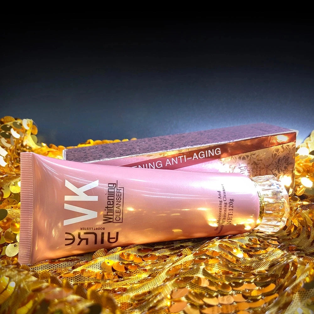 AILKE Rose Women Facial Cleanser, Lightening, Moisturizing, Anti-Wrinkles, Exfoliate, Oil Control, Gentle Clean Skin, 120ml