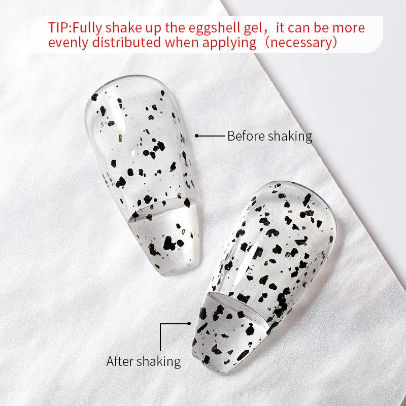 LILYCUTE 7ML Eggshell Gel Nail Polish White Black Material Semi Permanent Autumn Varnish With Any Color Gel Soak Off UV Manicure