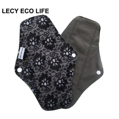 [LECY ECO LIFE]Reusable cloth menstrual pads bamboo charcoal fleece inner lady Flamingo printed waterproof Mummy pads for Women