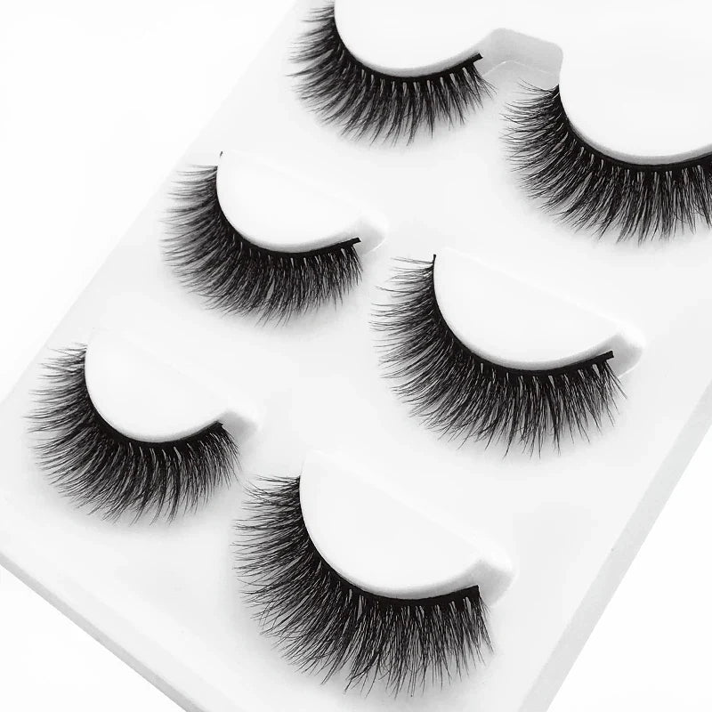 SHIDISHANGPIN 3 pairs 29 styles 3D Faux Mink Hair Soft False Eyelashes Fluffy Wispy Thick Lashes Handmade Lash Eye Makeup Tools