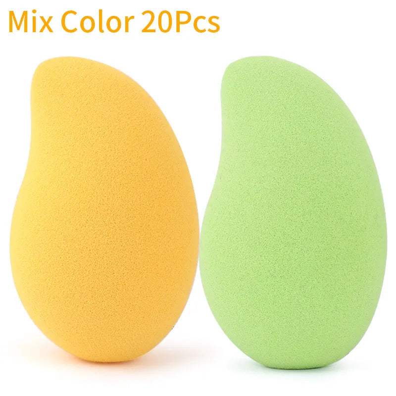 Wholesale Makeup Sponges Mango Shape Soft Beauty Powder Eggs Foundation Concealer Dry Wet Use Tools Cosmetic Cream Applicator
