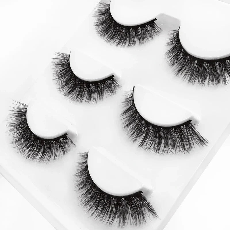 SHIDISHANGPIN 3 pairs 29 styles 3D Faux Mink Hair Soft False Eyelashes Fluffy Wispy Thick Lashes Handmade Lash Eye Makeup Tools