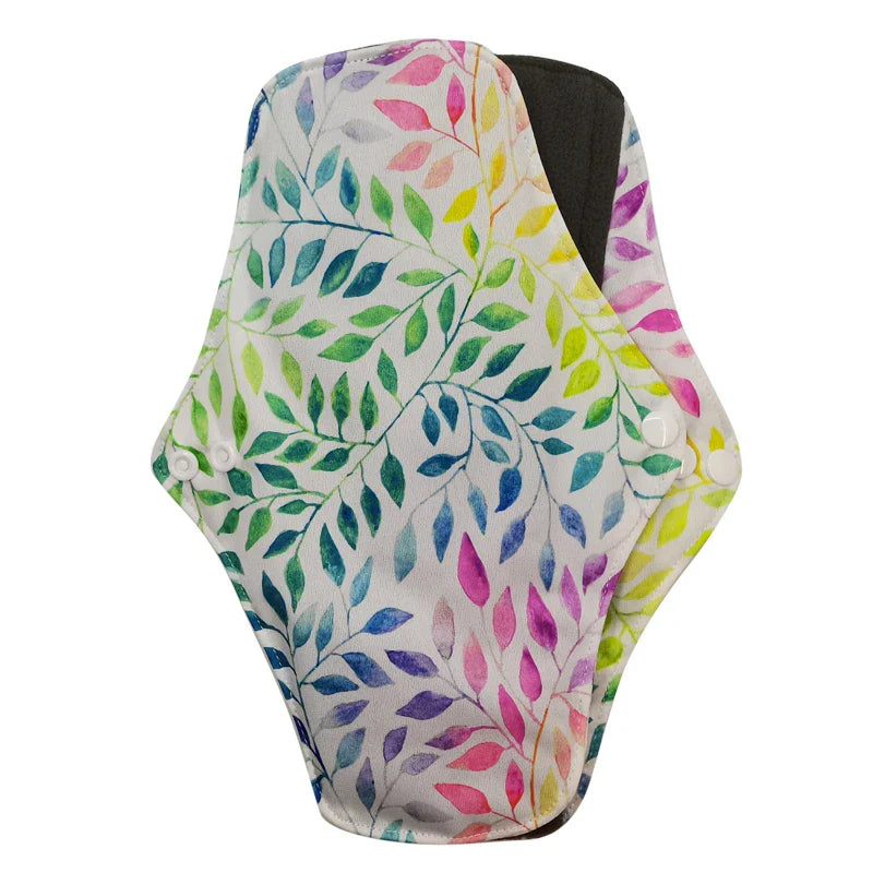 [LECY ECO LIFE]Reusable cloth menstrual pads bamboo charcoal fleece inner lady Flamingo printed waterproof Mummy pads for Women