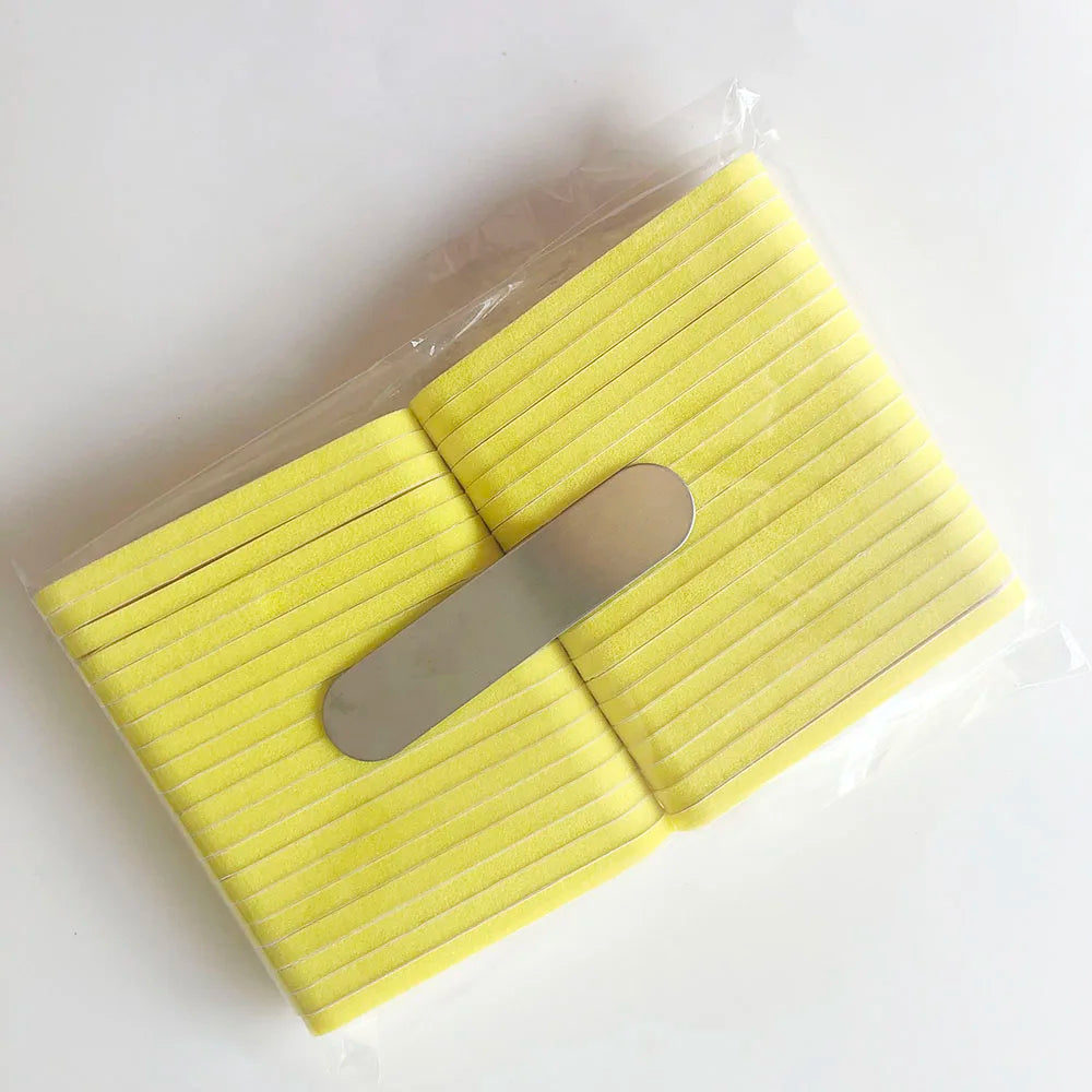 1 pc metal base and 40 pcs replacement pads nail sponge file  mini sanding file disposable nail file