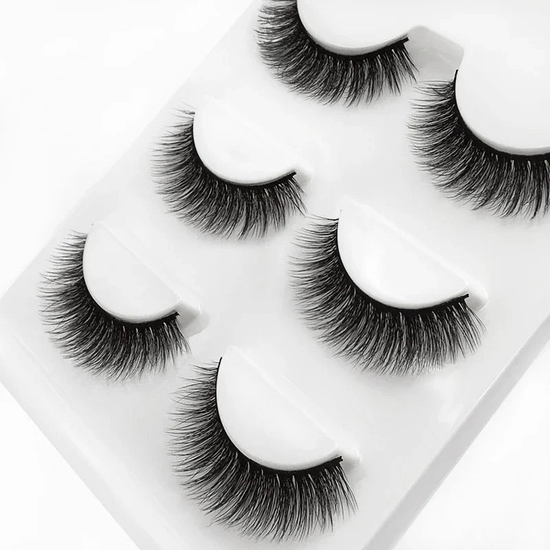 SHIDISHANGPIN 3 pairs 29 styles 3D Faux Mink Hair Soft False Eyelashes Fluffy Wispy Thick Lashes Handmade Lash Eye Makeup Tools