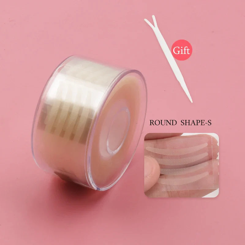 600Pcs/Box Big  Eyelid Tape Sticker Double Fold Self Adhesive Eyelid Tape Stickers S/L Makeup Clear Beige Invisible Tool