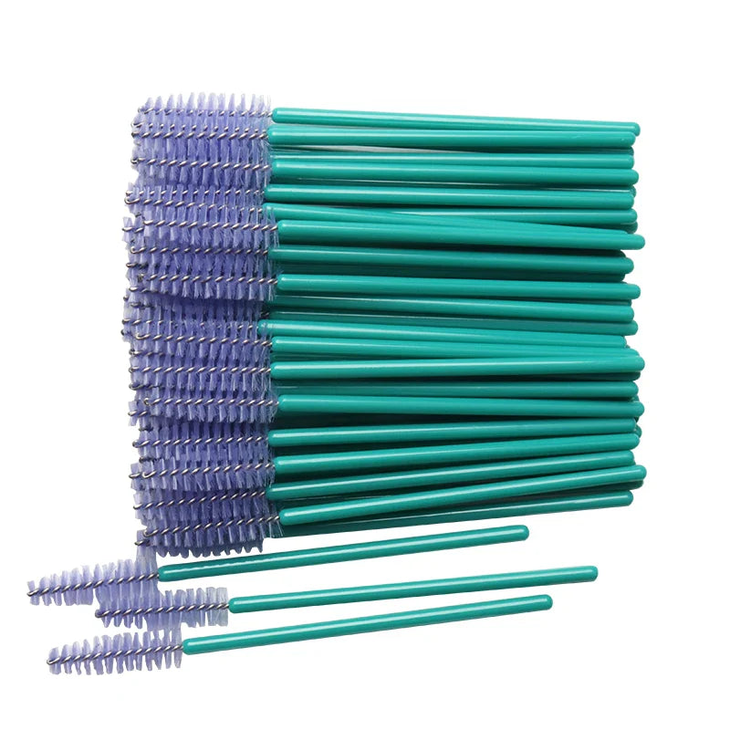 50pcs Disposable Nylon Mascara Wand Applicator Eyelash Brushes For Eyelash Extension women Makeup Brush Tools