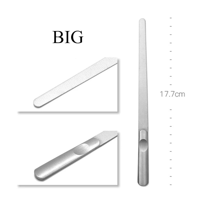 1pc Stainless Steel Files Nail File Buffer Metal Grinding Sanding Manicure Pedicure Scrub Nail Art Tools Manicure Pedicure Tools