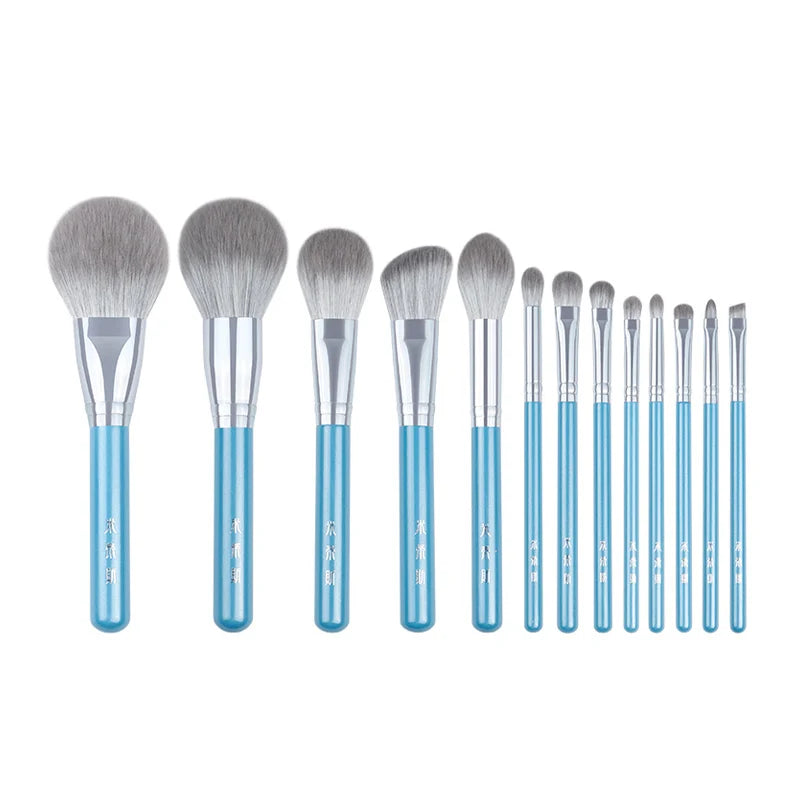 MyDestiny Blue Iris 13pcs Makeup Brush Set&Kit Super Soft Fiber High Quality Face&Eye Foundation Eyeshadow Powder Brush